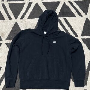 Nike Men's Black Hoodie with Logo size Medium